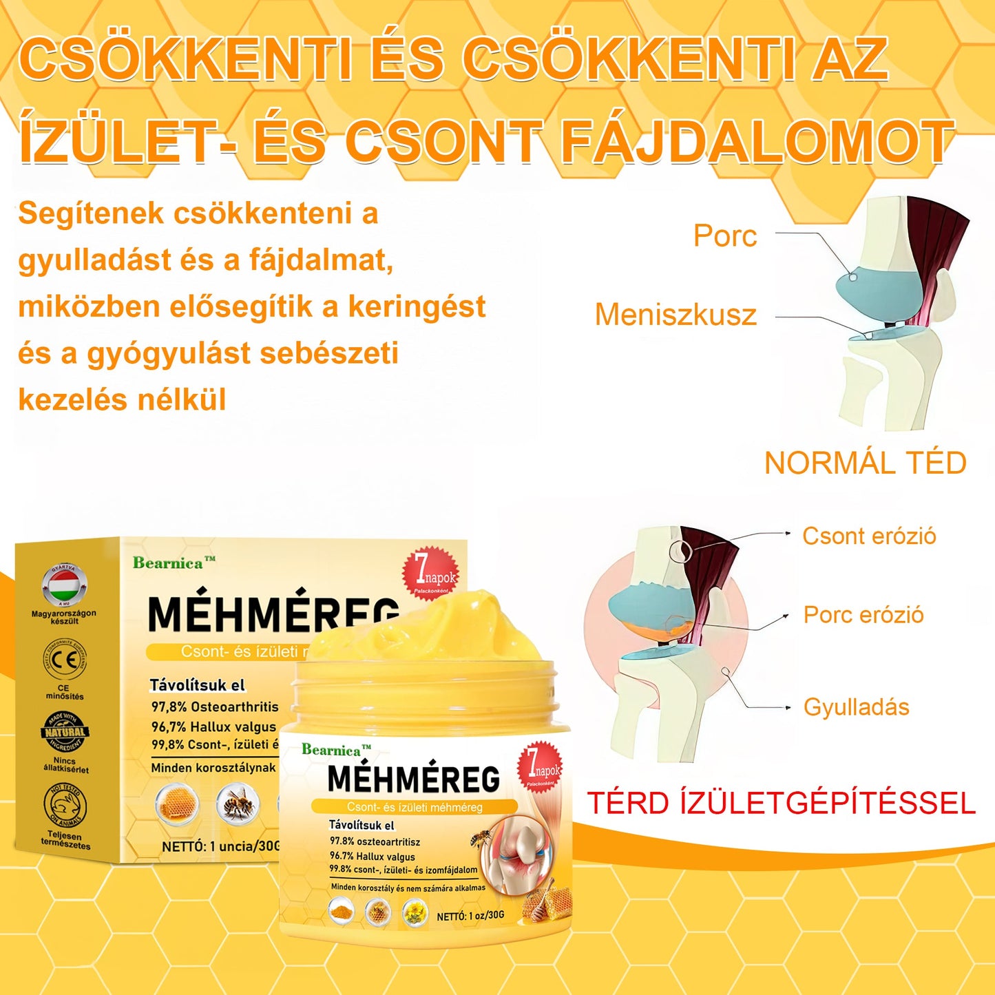 🐝🍃💪🎁 Már csak 5 doboz maradt! Most további 50% kedvezményt kínálunk! Állítsa helyre ízületei egészségét! Ha most kihagyja, várnia kell a jövő évig!